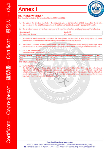 SIL3国际安全认证1N220830-BKZQU57